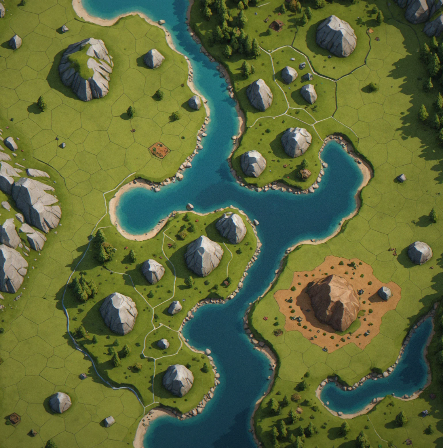 Two maps side by side showing how resource clusters and terrain look completely different from one seed to the next